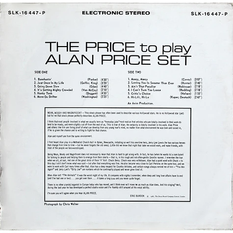 The Alan Price Set - The Price To Play