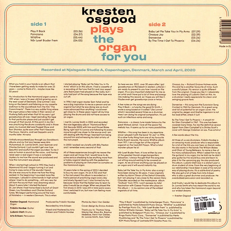 Kresten Osgood - Plays The Organ For You