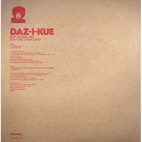 Daz-I-Kue Feat. Colonel Red - Rokstone (Soon Come)