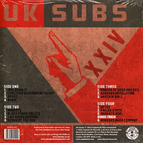 UK Subs - Xxiv-Double Green / Clear Vinyl Edition