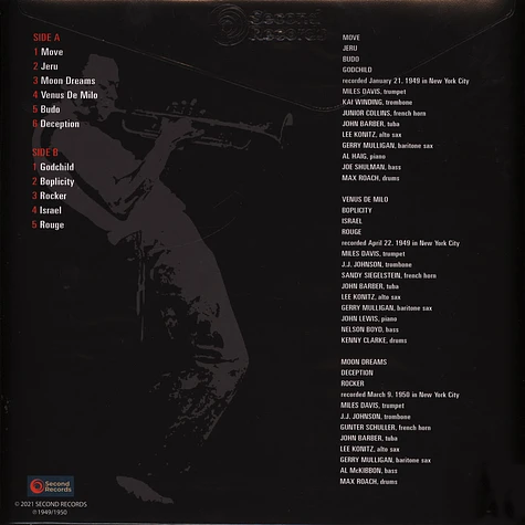 Miles Davis - Birth Of The Cool Black Vinyl Edition