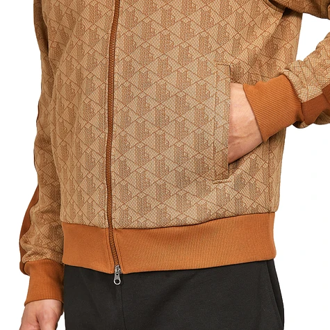Lacoste Monogram Jacquard Track Jacket in Brown for Men