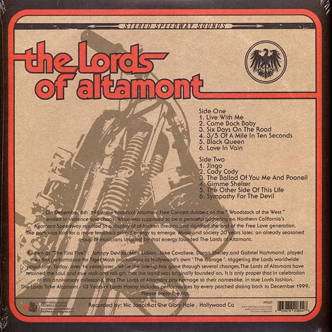 Lords Of Altamont - Take Altamont Black Vinyl Edition