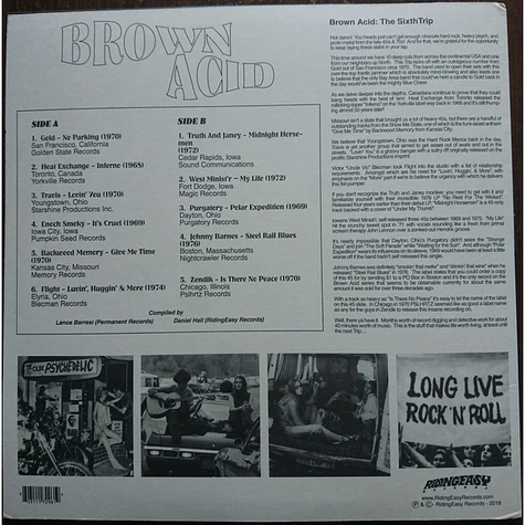 V.A. - Brown Acid: The Sixth Trip (Heavy Rock From The Underground Comedown)