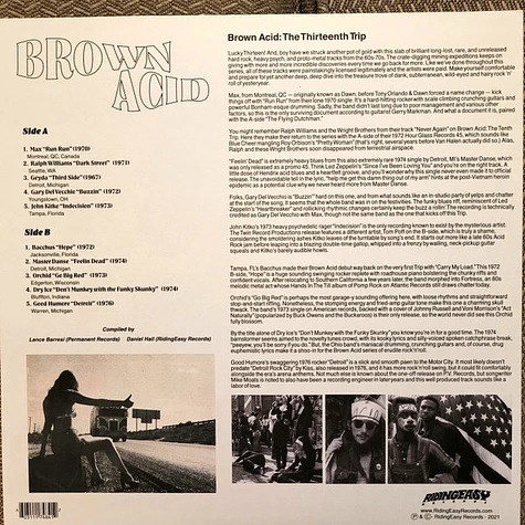 V.A. - Brown Acid: The Thirteenth Trip (Heavy Rock From The Underground Comedown)