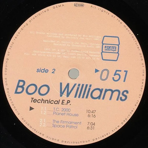 Boo Williams - Technical E.P.