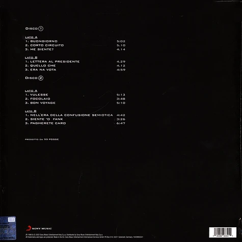99 Posse - Corto Circuito Blue Vinyl Edition
