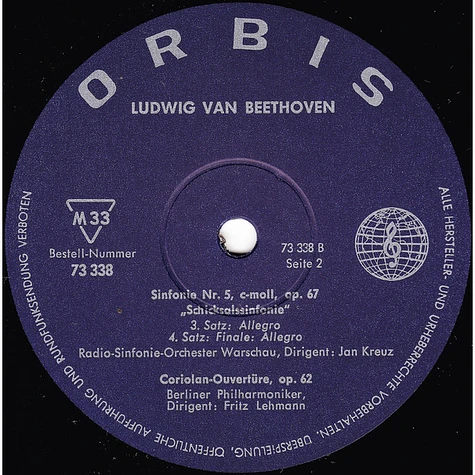 Ludwig van Beethoven - Sinfonie Nr. 5 C-Moll, Op. 67 - Schicksalssinfonie, Ouvertüren, Die Geschöpfe Des Prometheus Op. 43, Coriolan-Ouvertüre, Op. 62