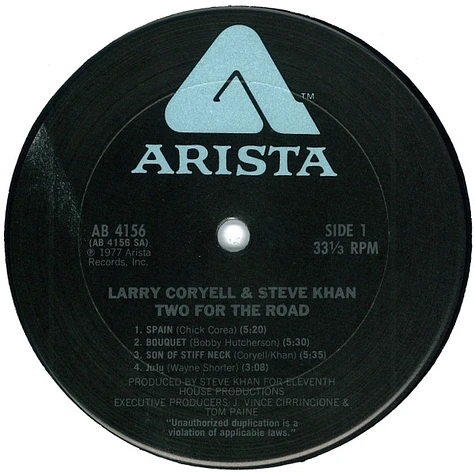 Larry Coryell - Steve Khan - Two For The Road