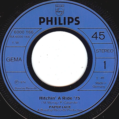 Paper Lace - Hitchin' A Ride '75