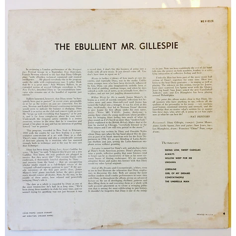 Dizzy Gillespie - The Ebullient Mr. Gillespie