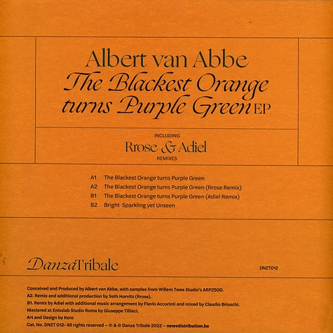 Albert Van Abbe - The Blackest Orange Turns Purple Green EP