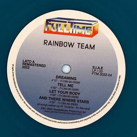 Rainbow Team - Rainbow Team Green Vinyl Edition