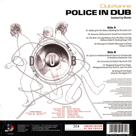 DubXanne - Police In Dub Red Vinyl Edition