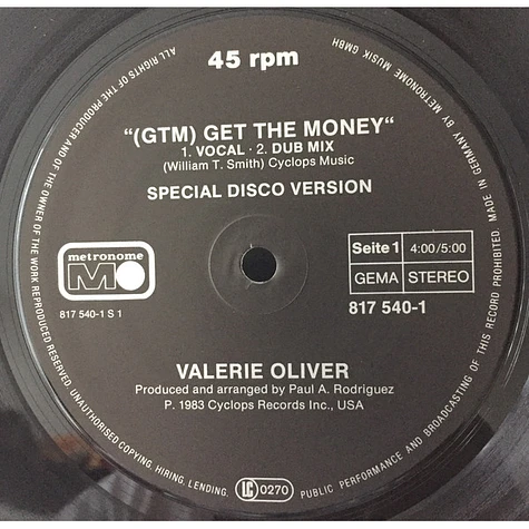 Valerie Oliver - (GTM) Get The Money