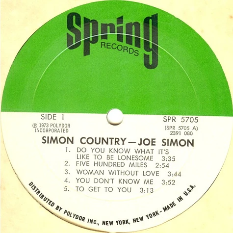 Joe Simon - Simon Country
