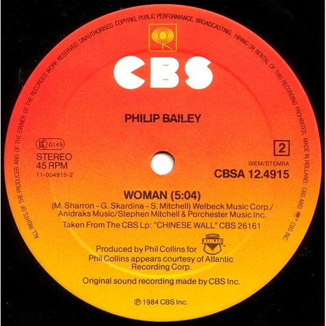 Philip Bailey Duet With Phil Collins - Easy Lover (Album Version)