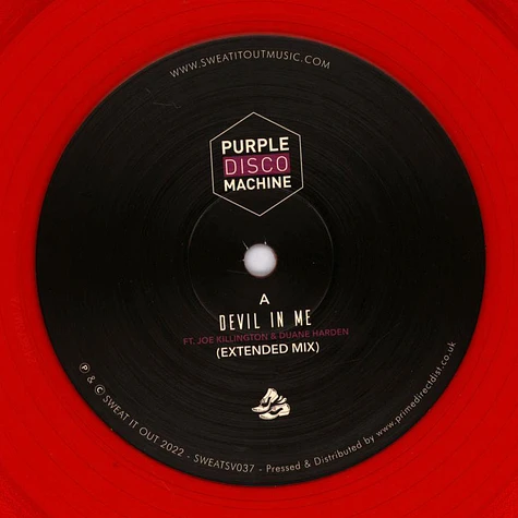 Purple Disco Machine - Devil In Me Feat. Joe Killington & Duane Harden Red Vinyl Edtion