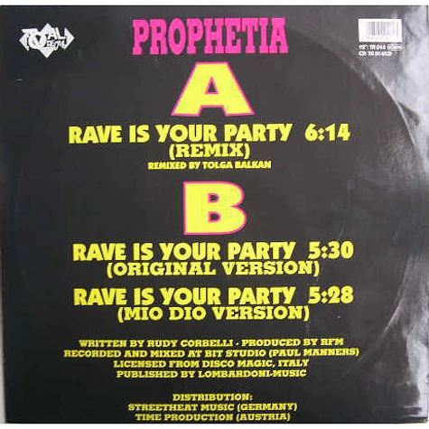 Prophetia - Rave Is Your Party