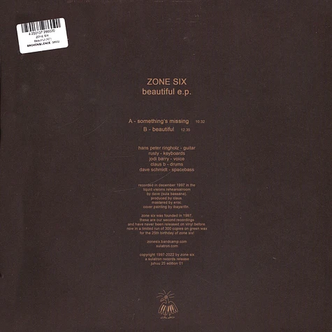 Zone Six - Beautiful Green Vinyl Edition,10"