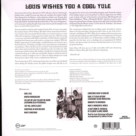 Louis Armstrong - Wishes You A Cool Yule Picture Disc Vinyl Edition