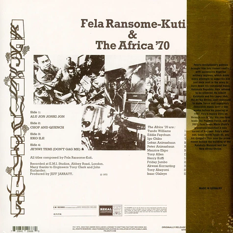 Fela Kuti - Afrodisiac Colored Vinyl Edition