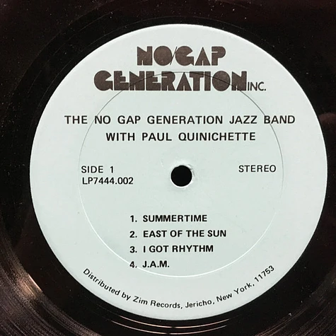 The No-Gap Generation Jazz Band With Paul Quinichette - The Blue Water Inn Presents