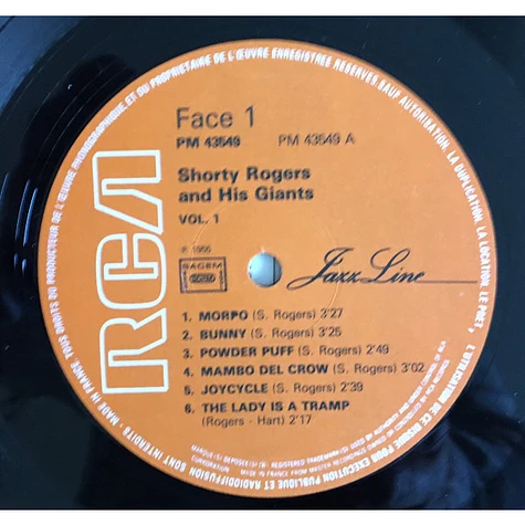Shorty Rogers And His Giants - Shorty Rogers And His Giants Vol 1