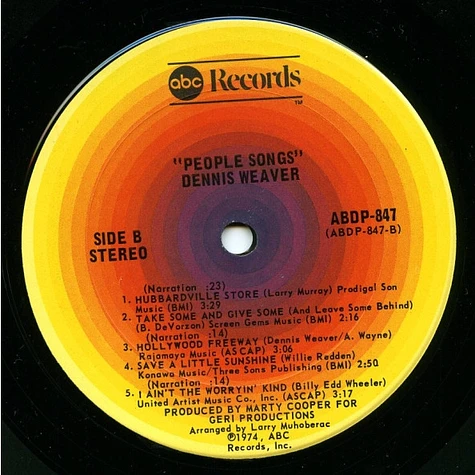 Dennis Weaver - People Songs