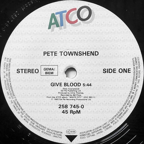 Pete Townshend - Give Blood