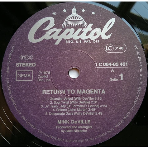 Mink DeVille - Return To Magenta