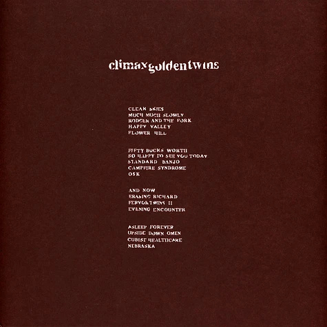 Climax Golden Twins - Climax Golden Twins