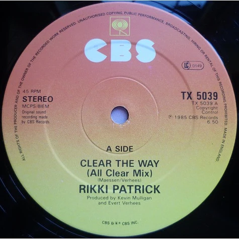 Rikki Patrick - Clear The Way