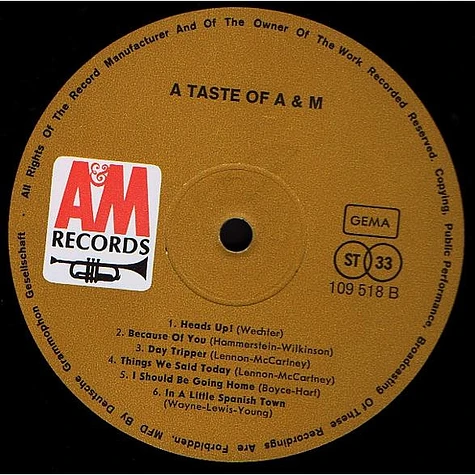 V.A. - A Taste Of A&M Records