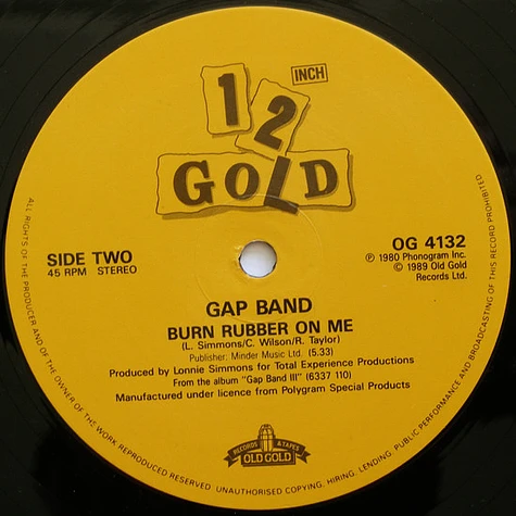 The Gap Band - Oops Upside Your Head / Burn Rubber On Me