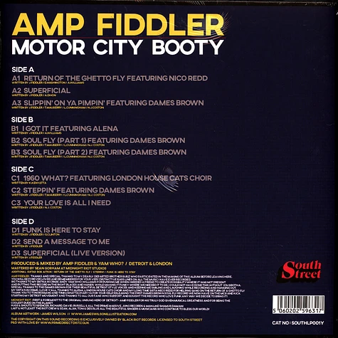 Amp Fiddler - Motor City Booty Blue And Yellow Colored Vinyl Edition