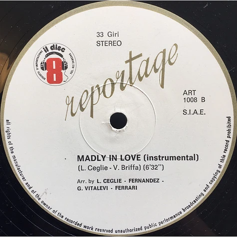 Reportage - Madly In Love