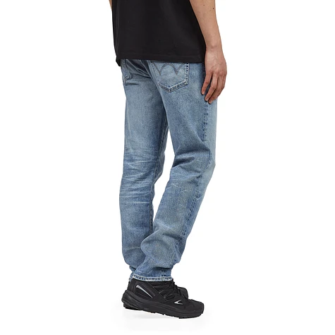 EDWIN Slim Tapered Jeans - Kaihara Black x Black Stretch Denim Green x  White Selvage - Blue - light used
