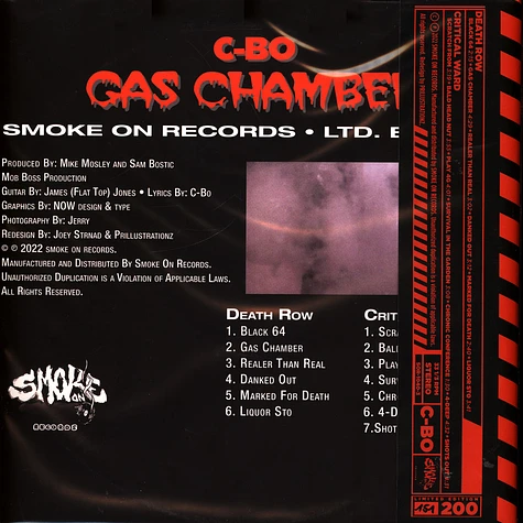 C-Bo - Gas Chamber Orange Obi Black Vinyl Edition