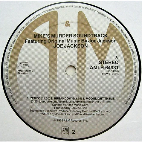 Joe Jackson - Mike's Murder (The Motion Picture Soundtrack)