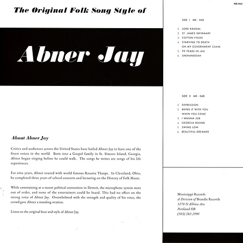 Abner Jay - Folk Song Stylist