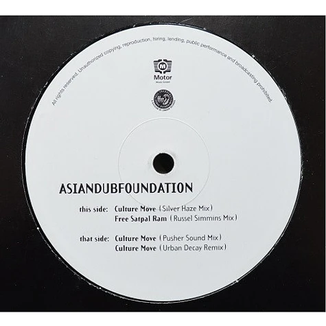 Asian Dub Foundation - Culture Move EP