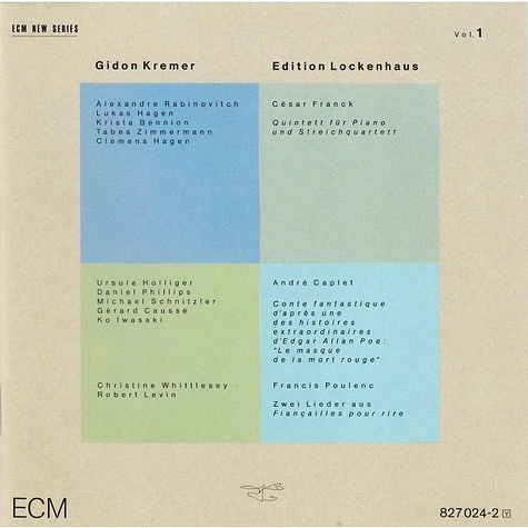 Gidon Kremer - Edition Lockenhaus, Vol. 1 & 2