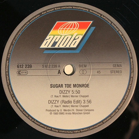 Sugar Toe Monroe - Dizzy