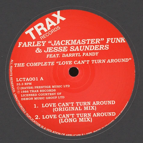 Farley "Jackmaster" Funk & Jesse Saunders Feat. Darryl Pandy - The Complete Love Can't Turn Around