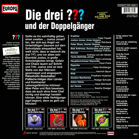 Die Drei ??? - 028 / Und Der Doppelgänger Limited Picture Disc Edition