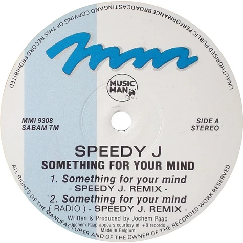 Speedy J - Something For Your Mind (Remix)