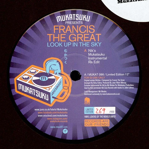 Francis The Great - Look Up In The Sky (Nik Mukatsuku Official Instrumental Re-Edit)