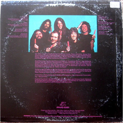 Wet Willie - The Wetter The Better - Vinyl LP - 1976 - US