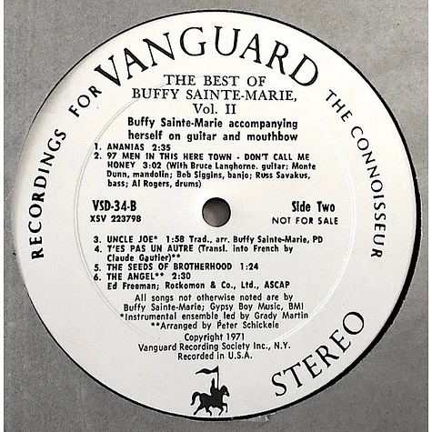 Buffy Sainte-Marie - The Best Of Buffy Sainte-Marie Volume 2